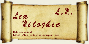 Lea Milojkić vizit kartica